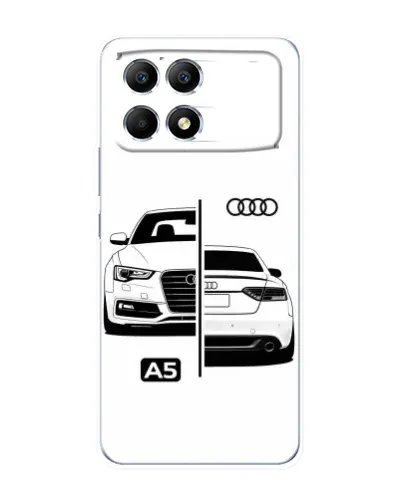Чехол для Xiaomi POCO F6 с картинкой «Audi — контрастный дизайн»