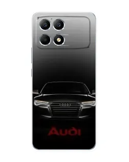 Чехол для Xiaomi POCO F6 с картинкой «Audi — градиентный контур» Чехол для Xiaomi POCO F6 с картинкой «Audi — градиентный контур»