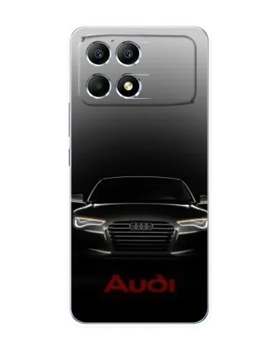 Чехол для Xiaomi POCO F6 с картинкой «Audi — градиентный контур»