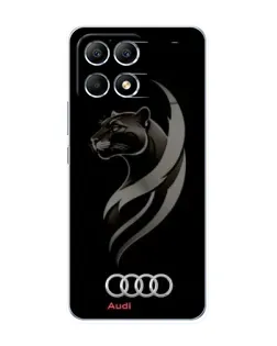 Чехол для Xiaomi POCO F6 с картинкой «Графика — пантера и Audi» Чехол для Xiaomi POCO F6 с картинкой «Графика — пантера и Audi»