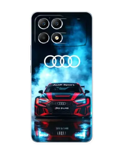 Чехол для Xiaomi POCO F6 с картинкой «Audi Sport — неон»