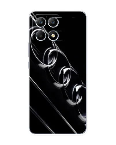 Чехол для Xiaomi POCO F6 с картинкой «Audi — абстрактные кольца»