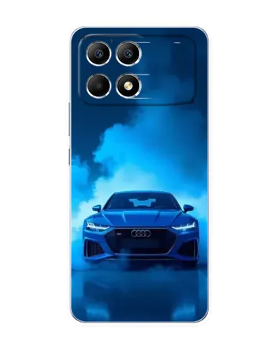 Чехол для Xiaomi POCO F6 с картинкой «Audi — голубая энергия»