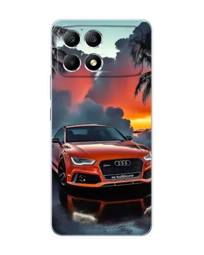 Чехол для Xiaomi POCO F6 с картинкой «Audi — закат»