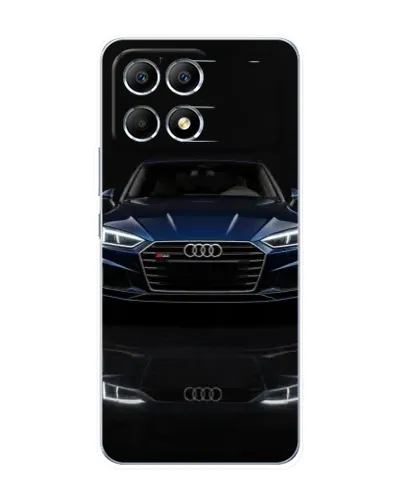 Чехол для Xiaomi POCO F6 с картинкой «Audi — ночное отражение»