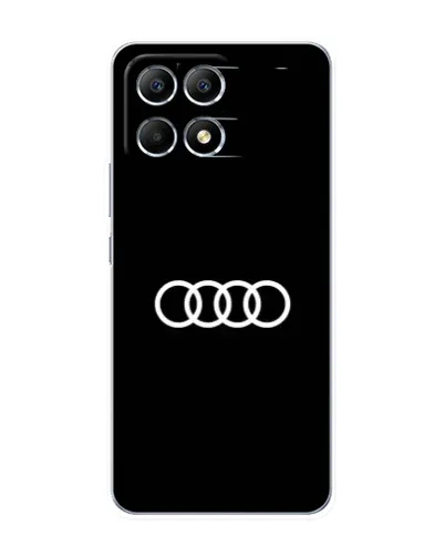 Чехол для Xiaomi POCO F6 с картинкой «Audi White Logo»