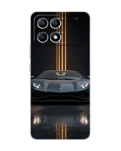 Чехол для Xiaomi POCO F6 с картинкой «Lamborghini золотые линии»