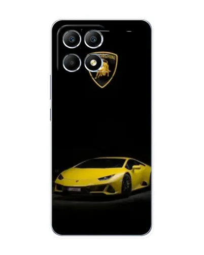 Чехол для Xiaomi POCO F6 с картинкой «Lamborghini желтый акцент»