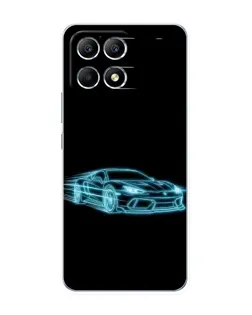 Чехол для Xiaomi POCO F6 с картинкой «Неоновый контур Lamborghini» Чехол для Xiaomi POCO F6 с картинкой «Неоновый контур Lamborghini»