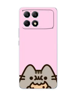 Чехол для Xiaomi POCO F6 с картинкой «Pusheen и печенье»