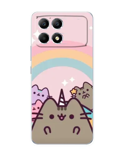 Чехол для Xiaomi POCO F6 с картинкой «Единорог Pusheen»