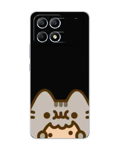 Чехол для Xiaomi POCO F6 с картинкой «Пушин на черном»