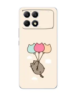 Чехол для Xiaomi POCO F6 с картинкой «Пушин на шариках» Чехол для Xiaomi POCO F6 с картинкой «Пушин на шариках»