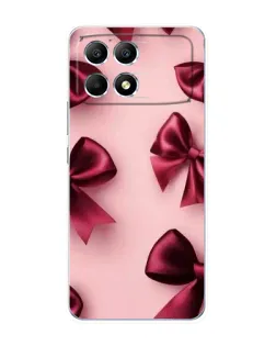 Чехол для Xiaomi POCO F6 с картинкой «Бордовый атлас»