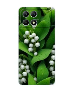 Чехол для Xiaomi POCO F6 с картинкой «Ландыши в зелени»