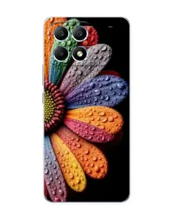 Чехол для Xiaomi POCO F6 с картинкой «Радужный цветок»