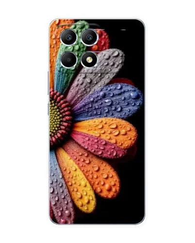 Чехол для Xiaomi POCO F6 с картинкой «Радужный цветок»