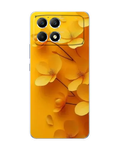 Чехол для Xiaomi POCO F6 с картинкой «Золотые лепестки»