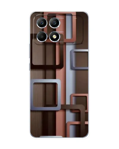 Чехол для Xiaomi POCO F6 с картинкой «Коричневые объемные квадраты» Чехол для Xiaomi POCO F6 с картинкой «Коричневые объемные квадраты»