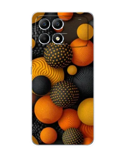 Чехол для Xiaomi POCO F6 с картинкой «Объемные оранжевые сферы» Чехол для Xiaomi POCO F6 с картинкой «Объемные оранжевые сферы»