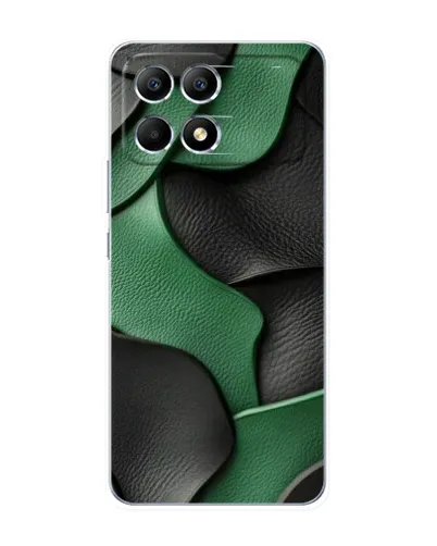 Чехол для Xiaomi POCO F6 с картинкой «Зеленые кожаные волны» Чехол для Xiaomi POCO F6 с картинкой «Зеленые кожаные волны»