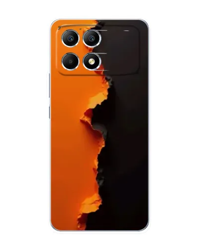 Чехол для Xiaomi POCO F6 с картинкой «Оранжевый разлом» Чехол для Xiaomi POCO F6 с картинкой «Оранжевый разлом»