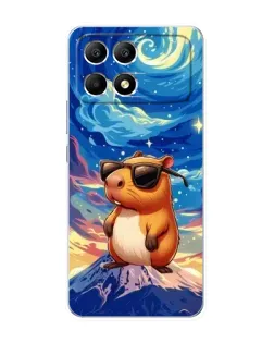 Чехол для Xiaomi POCO F6 с картинкой «Капибара Ван Гога»