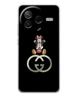 Чехол для Xiaomi POCO F7 Pro с картинкой «Минни Маус на лого»