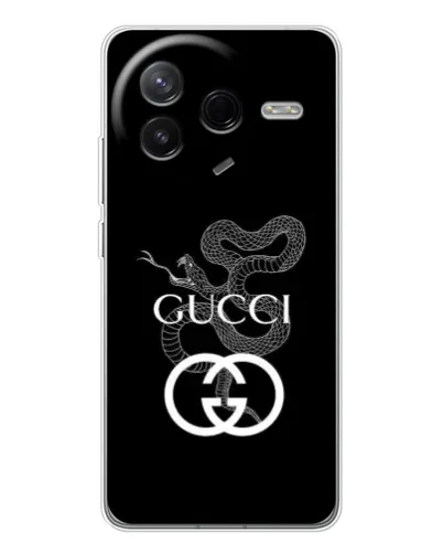 Чехол для Xiaomi POCO F7 Pro с картинкой «Gucci — серебряная змея» Чехол для Xiaomi POCO F7 Pro с картинкой «Gucci — серебряная змея»