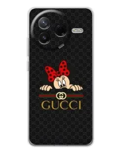 Чехол для Xiaomi POCO F7 Pro с картинкой «Минни Маус Gucci — черный»