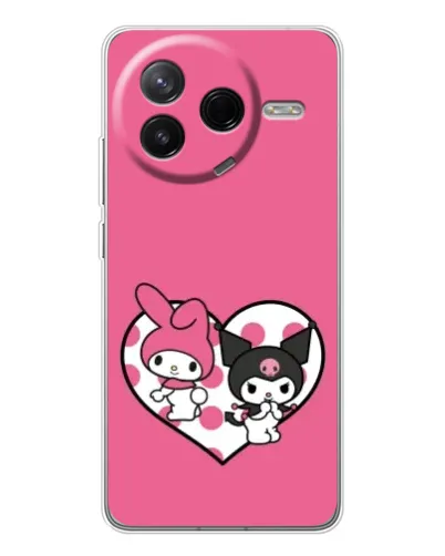 Чехол для Xiaomi POCO F7 Pro с картинкой «Kuromi и My Melody»
