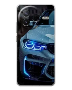 Чехол для Xiaomi POCO F7 Pro с картинкой «Взгляд BMW с синими фарами»