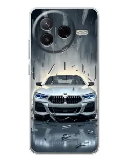 Чехол для Xiaomi POCO F7 Pro с картинкой «BMW в свете фар»