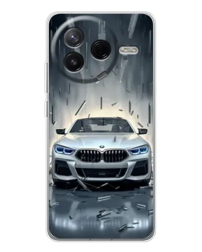 Чехол для Xiaomi POCO F7 Pro с картинкой «BMW в свете фар»