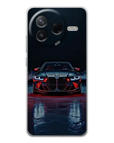 Чехол для Xiaomi POCO F7 Pro с картинкой «BMW на мокрой дороге»