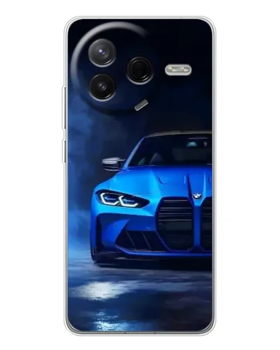 Чехол для Xiaomi POCO F7 Pro с картинкой «Голубая BMW M4»
