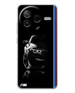 Чехол для Xiaomi POCO F7 Pro с картинкой «Силуэт BMW в темноте»