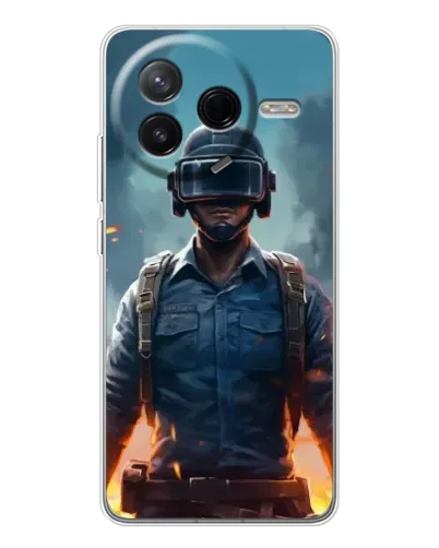 Чехол для Xiaomi POCO F7 Pro с картинкой «PUBG — реалистичный герой»