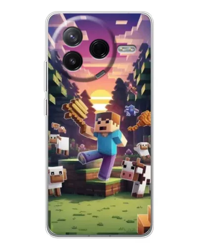 Чехол для Xiaomi POCO F7 Pro с картинкой «Стив на ферме» Чехол для Xiaomi POCO F7 Pro с картинкой «Стив на ферме»