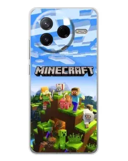 Чехол для Xiaomi POCO F7 Pro с картинкой «Minecraft классический мир»
