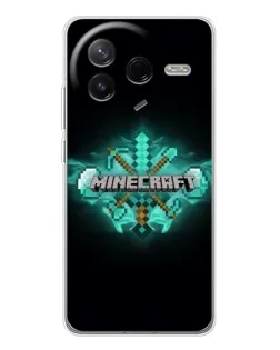 Чехол для Xiaomi POCO F7 Pro с картинкой «Minecraft Diamond лого»