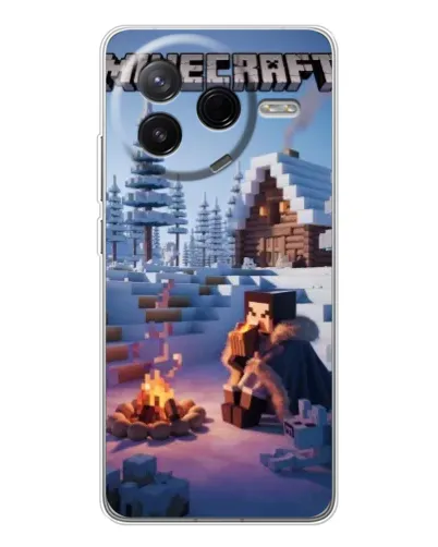 Чехол для Xiaomi POCO F7 Pro с картинкой «Зимний Minecraft» Чехол для Xiaomi POCO F7 Pro с картинкой «Зимний Minecraft»