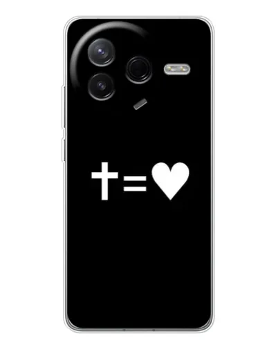 Чехол для Xiaomi POCO F7 Pro с картинкой «Крест и Сердце» Чехол для Xiaomi POCO F7 Pro с картинкой «Крест и Сердце»