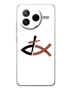 Чехол для Xiaomi POCO F7 Pro с картинкой «Рыба и крест»
