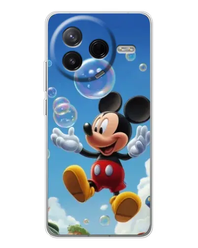 Чехол для Xiaomi POCO F7 Pro с картинкой «Mickey и мыльные пузыри»