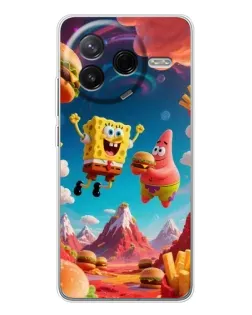 Чехол для Xiaomi POCO F7 Pro с картинкой «Космический фастфуд»