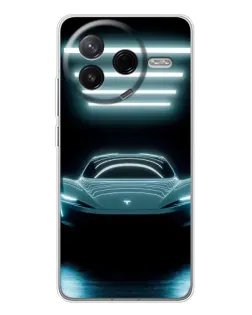 Чехол для Xiaomi POCO F7 Pro с картинкой «Tesla в неоне» Чехол для Xiaomi POCO F7 Pro с картинкой «Tesla в неоне»