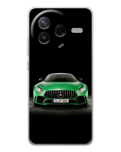 Чехол для Xiaomi POCO F7 Pro с картинкой «Mercedes — неоновый лого»