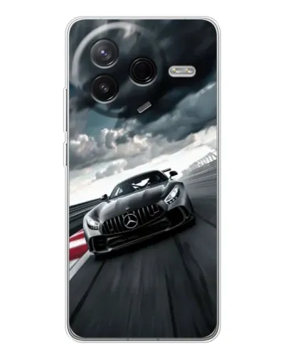 Чехол для Xiaomi POCO F7 Pro с картинкой «Гоночный Mercedes AMG»