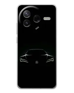 Чехол для Xiaomi POCO F7 Pro с картинкой «Mercedes — силуэт авто»